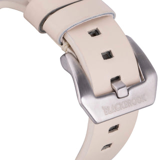 Sutton Leather Band for Apple Watch Ultra 49mm, Beige, Silver Hardware - BlackBrook Case