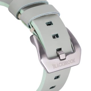 Sutton Leather Band for Apple Watch Ultra 49mm, Light Green, Silver Hardware - BlackBrook Case