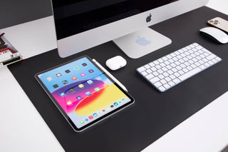 Sutton Leather Desk Mat, Large, Black - BlackBrook Case