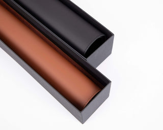 Sutton Leather Desk Mat, Small, Black - BlackBrook Case