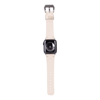 Sutton Modern Band for Apple Watch 44mm / 45mm, Beige, Silver Hardware - BlackBrook Case