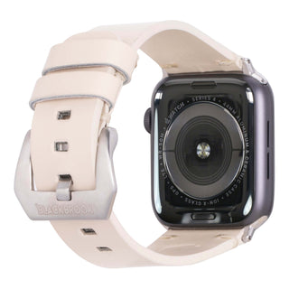 Sutton Modern Band for Apple Watch 44mm / 45mm, Beige, Silver Hardware - BlackBrook Case