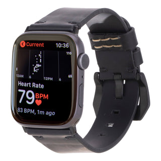 Sutton Modern Band for Apple Watch 44mm / 45mm, Black, Black Hardware - BlackBrook Case