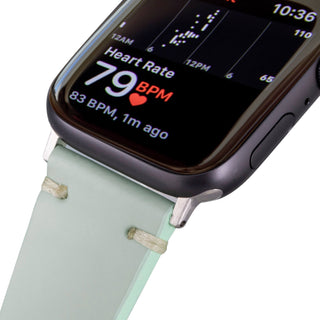 Sutton Modern Band for Apple Watch 44mm / 45mm, Light Green, Silver Hardware - BlackBrook Case