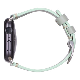 Sutton Modern Band for Apple Watch 44mm / 45mm, Light Green, Silver Hardware - BlackBrook Case