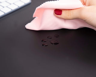 Sutton Leather Desk Mat, Small, Black