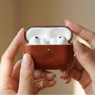 Taylor Leather Case for AirPods Pro 3, Burnished Tan - BlackBrook Case