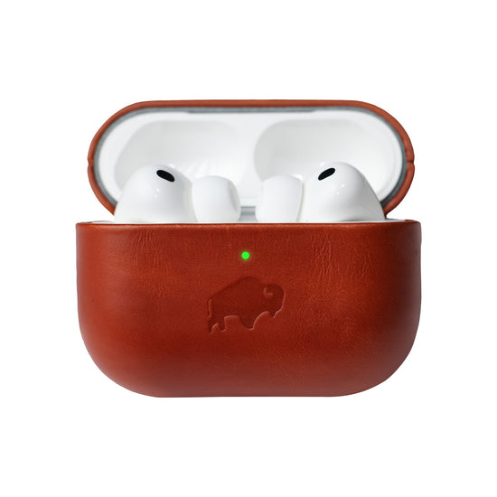 Taylor Leather Case for AirPods Pro 3 burnished tan premium full‑grain leather slim protective case with refined patina finish