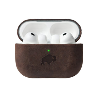 Taylor Leather Case for AirPods Pro 3, Distressed Coffee - BlackBrook Case