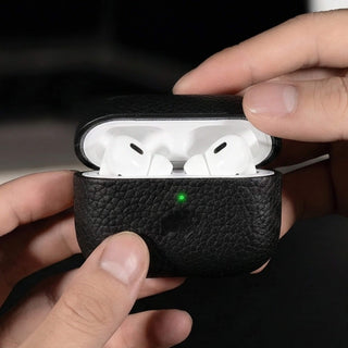 Taylor Leather Case for AirPods Pro 3, Pebble Black - BlackBrook Case