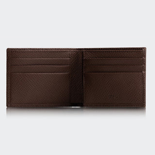 Torino Men’s Leather Bifold Wallet – Mapi Edition, Brown - Mapi