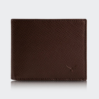 Torino Men’s Leather Bifold Wallet – Mapi Edition, Brown - Mapi