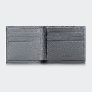 Torino Men’s Leather Bifold Wallet – Mapi Edition, Gray - Mapi