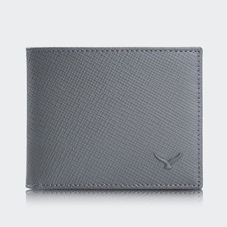 Torino Men’s Leather Bifold Wallet – Mapi Edition, Gray - Mapi