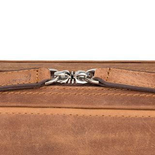 Travel Leather Cable Organizer, Antique Brown - Bouletta