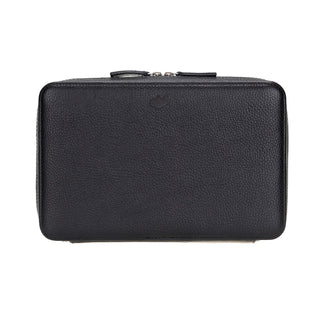 Travel Leather Cable Organizer, Pebble Black - BlackBrook Case