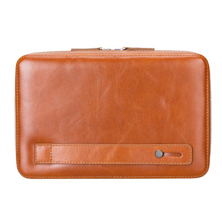 Travel Leather Cable Organizer, Rustic Tan - Bouletta