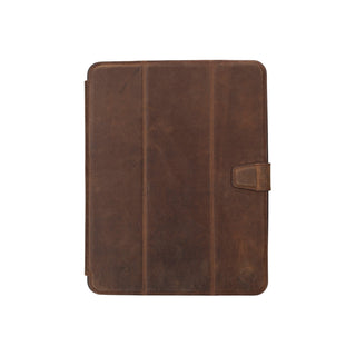 Trigon iPad Pro 12.9" (5th & 6th Gen) Folio Wallet Case, Distressed Coffee
