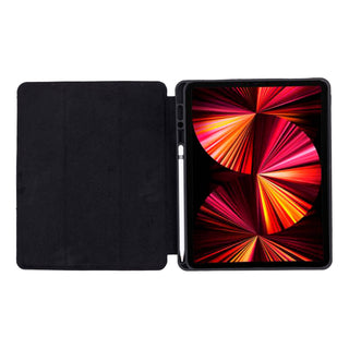Trigon iPad Pro 12.9" (5th & 6th Gen) Folio Wallet Case, Pebble Black - BlackBrook Case