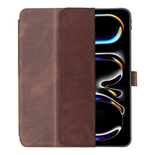 Trigon Leather Folio iPad Pro 13" (2024-M4), Distressed Coffee