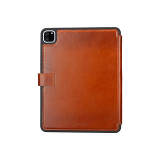 Trigon Leather Folio Case - iPad Air 13" (M2 & M3), Burnished Tan - BlackBrook Case