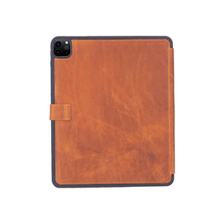 Trigon Leather Folio Case - iPad Pro 11" (2025 - M5), Golden Brown - BlackBrook Case
