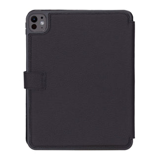 Trigon Leather Folio Case - iPad Pro 11" (2025 - M5), Pebble Black - BlackBrook Case