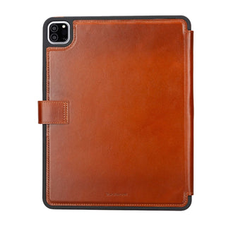 Trigon Leather Folio iPad Air 11" (2024 - M2), Burnished Tan - BlackBrook Case