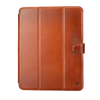 Trigon Leather Folio iPad Air 13" (2024), Burnished Tan - BlackBrook Case