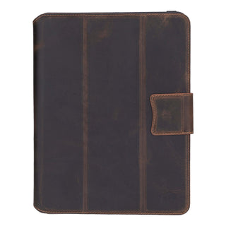 Trigon Leather Folio iPad Mini(A17 Pro - 2024), Distressed Coffee - BlackBrook Case