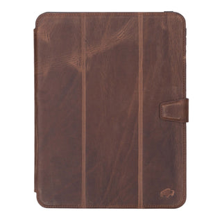 Trigon Leather Folio iPad Pro 11" (2024 - M4), Distressed Coffee - BlackBrook Case