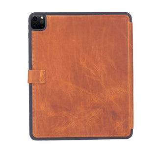 Trigon Leather Folio iPad Pro 12.9" (5th & 6th Gen), Golden Brown - BlackBrook Case