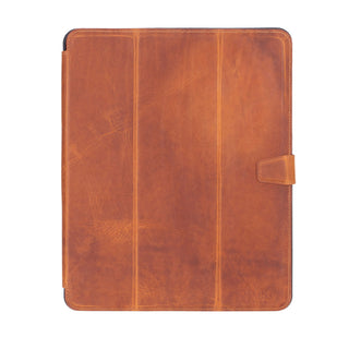 Trigon Leather Folio iPad Pro 12.9" (5th & 6th Gen), Golden Brown - BlackBrook Case