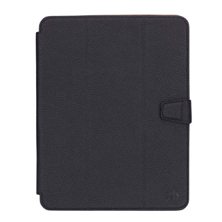 Trigon Leather Folio iPad Pro 12.9" (5th & 6th Gen), Pebble Black - BlackBrook Case