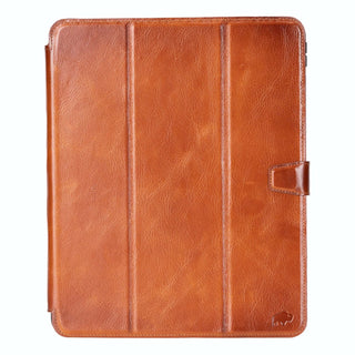 Trigon Leather Folio iPad Pro 13" (2024 - M4), Burnished Tan - BlackBrook Case