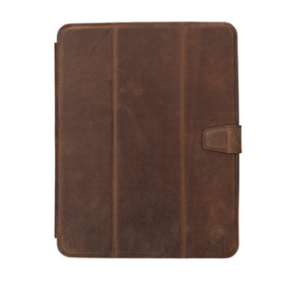 Trigon Leather Folio iPad Pro 13" (2024 - M4), Distressed Coffee - BlackBrook Case