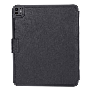 Trigon Leather Folio iPad Pro 13" (2024 - M4), Pebble Black - BlackBrook Case