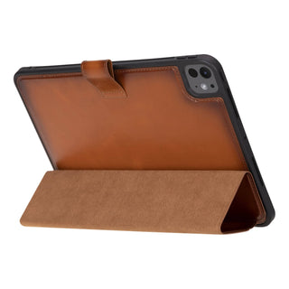 Trigon Leather Folio iPad Pro 13" (2024 - M4), Rustic Tan - Bouletta