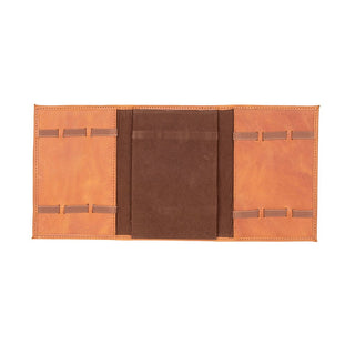 Triple Watch Band Leather Organizer, Golden Brown - UnBranded