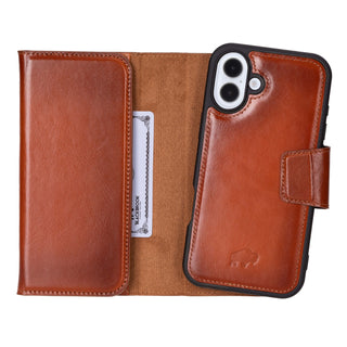 Tudor iPhone 16 Plus Wallet Case, Burnished Tan - BlackBrook Case