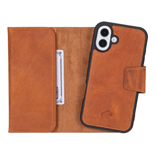 Tudor iPhone 16 Plus Wallet Case, Golden Brown - BlackBrook Case