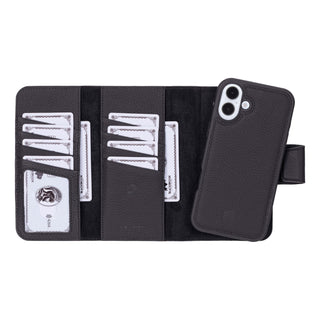 Tudor iPhone 16 Plus Wallet Case, Pebble Black - BlackBrook Case