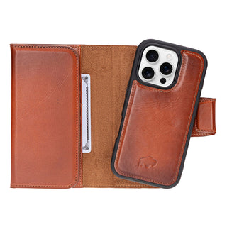 Tudor iPhone 16 Pro Max Wallet Case, Burnished Tan - BlackBrook Case