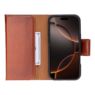 Tudor iPhone 16 Pro Max Wallet Case, Burnished Tan - BlackBrook Case