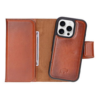 Tudor iPhone 16 Pro Wallet Case, Burnished Tan - BlackBrook Case