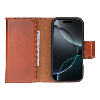 Tudor iPhone 16 Pro Wallet Case, Burnished Tan - BlackBrook Case