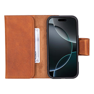 Tudor iPhone 16 Pro Wallet Case, Golden Brown - BlackBrook Case