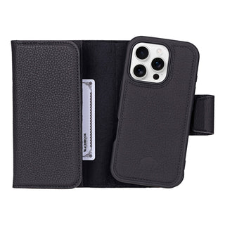 Tudor iPhone 16 Pro Wallet Case, Pebble Black - BlackBrook Case