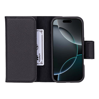 Tudor iPhone 16 Pro Wallet Case, Pebble Black - BlackBrook Case