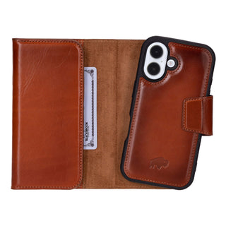 Tudor iPhone 16 Wallet Case, Burnished Tan - BlackBrook Case